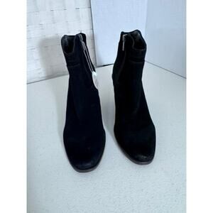 NWT!! "LUCKY BRAND" SZ 9.5 Women's Blk Sued Ankle Boots Side Zipper‎ Classy Work